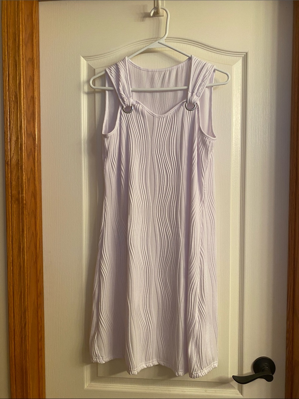 Light Lavender Pleated Sleeveless Dress